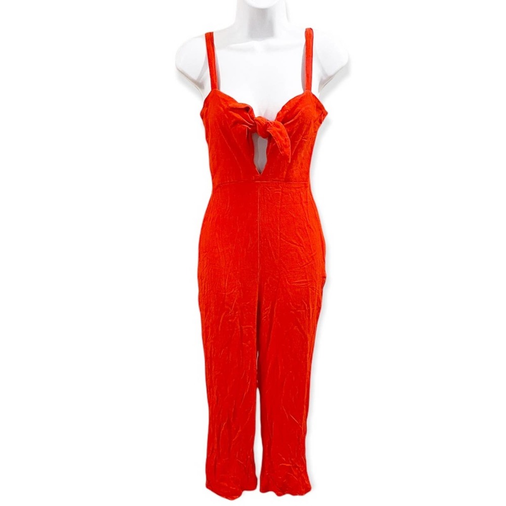 Flynn Skye Joelle Front Tie Jumpsuit Red Hot Small